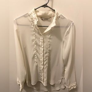 Zara silky blouse - cream